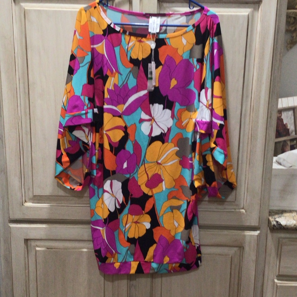 Trina Turk Tunic Beach Coverup Dress Swim & Spa Collection NWT